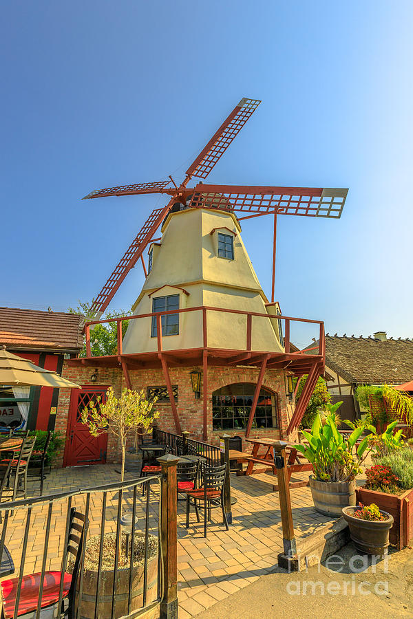 Old Windmill in Solvang Photograph by Benny Marty