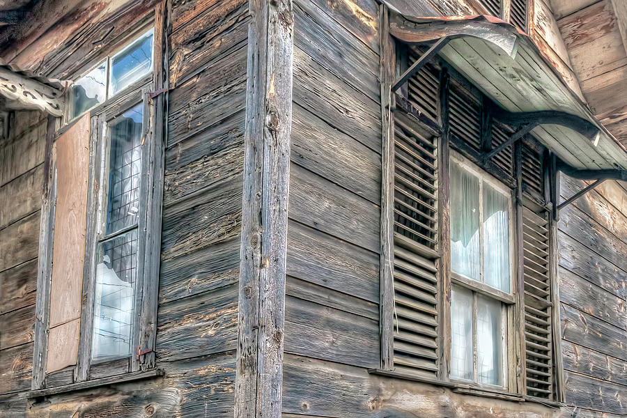 Old Windows and Clapboards Photograph by Nadia Sanowar