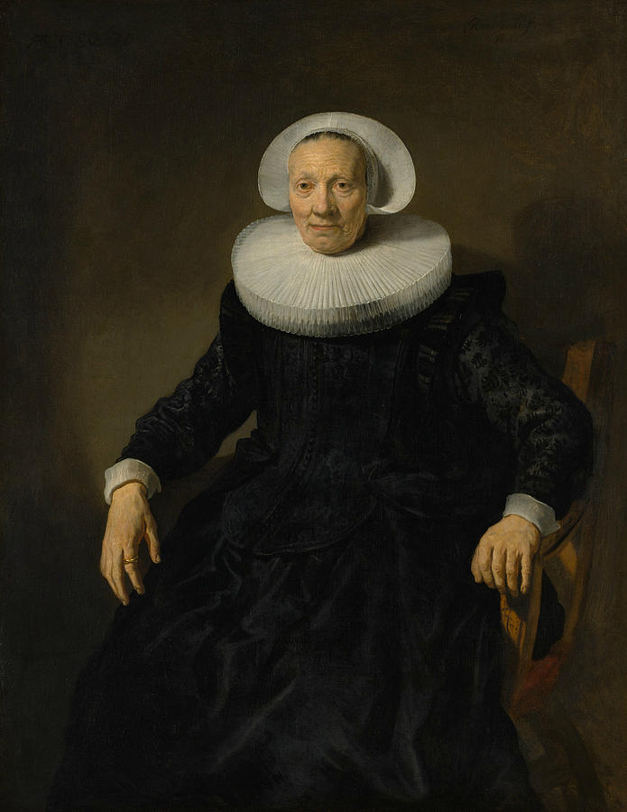 Old Woman in an Armchair Painting by Jacob Adriaensz Backer