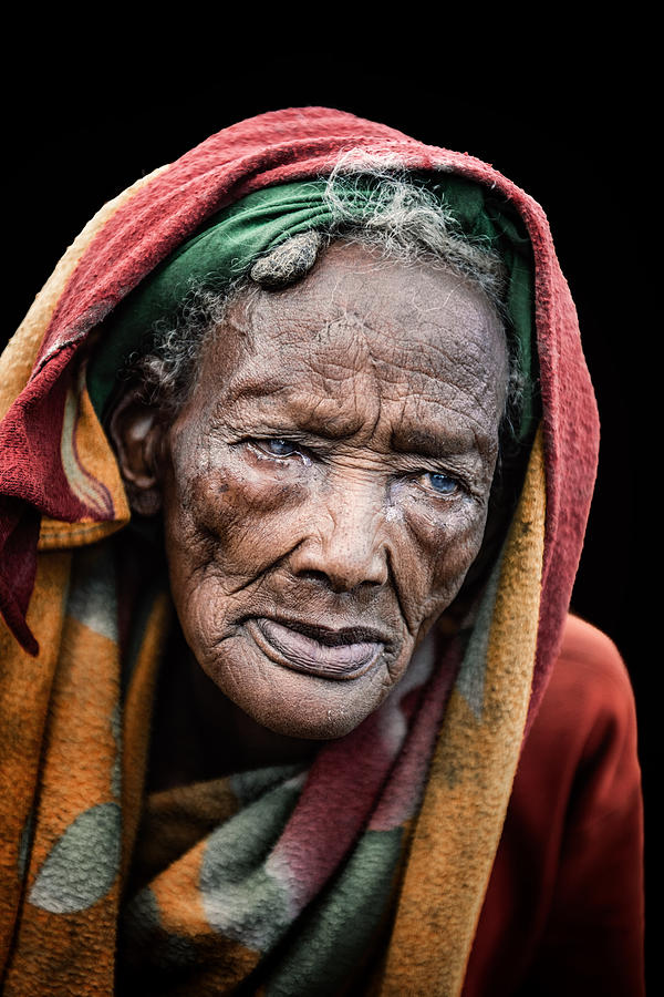 Old Woman Of The Konso Photograph by Trevor Cole Old Woman Of The Konso Photograph by Trevor Cole