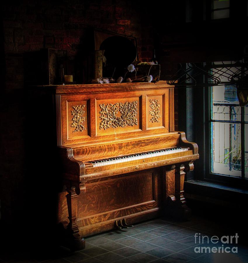 Old Wooden Piano Photograph by Jim Lepard
