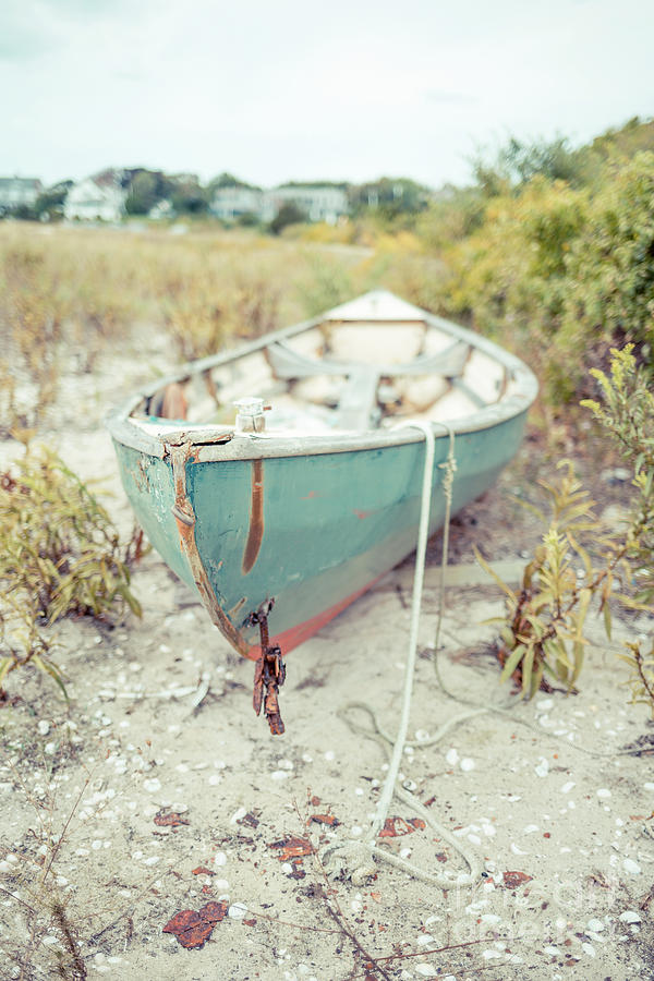 Old Wooden Skiff Hyannis Port Cape Cod Photograph by Edward Fielding