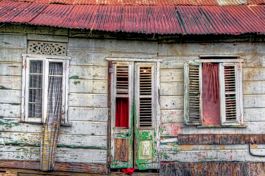 Old Wooden Windows and Door Photograph by Nadia Sanowar