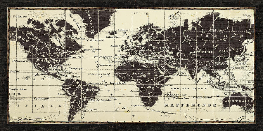 Old World Map Parchment Painting by Pela Studio Old World Map Parchment Painting by Pela Studio