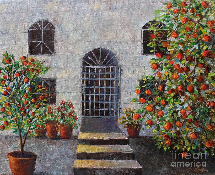  Old World Orange Trees Painting by Lou Ann Bagnall