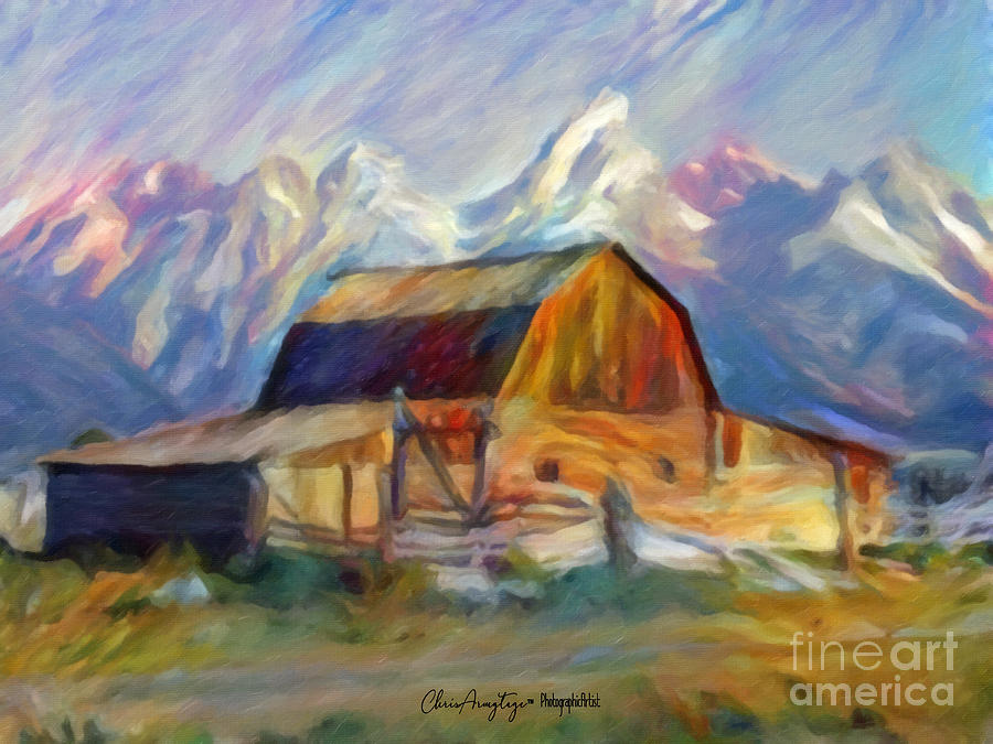 Old Wyoming Barn Painting