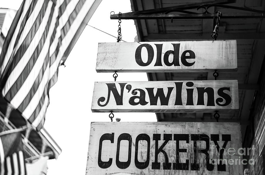 Olde Nawlins Cookery Sign in the French Quarter Photograph by John Rizzuto