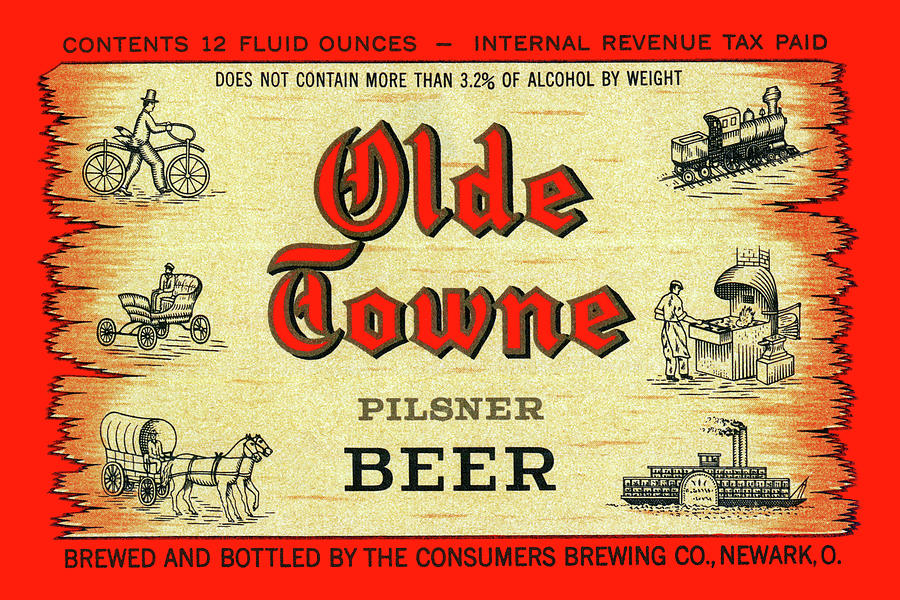 Olde Towne Pilsner Beer Painting by Unknown