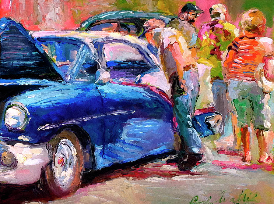 Antique Car Painting - Olds by Richard Wallich