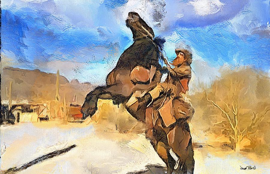 Ole Time American Scenes The Wild Wild West Painting by
