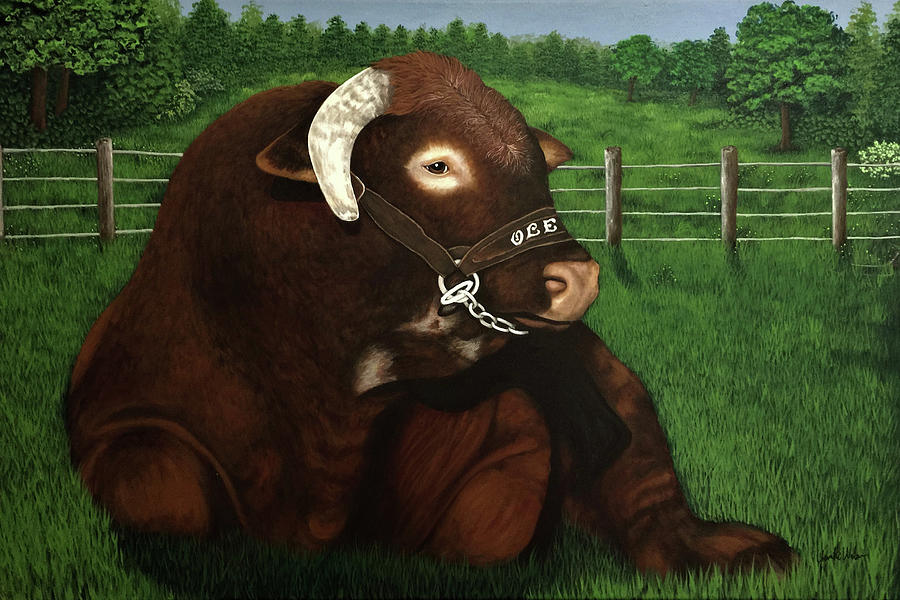 Ole, The Rodeo Bull Painting