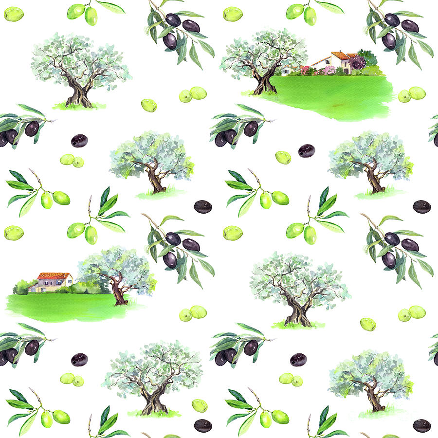 Olive Branches, Olives Trees, Farm Digital Art by Zzorik Olive Branches, Olives Trees, Farm Digital Art by Zzorik