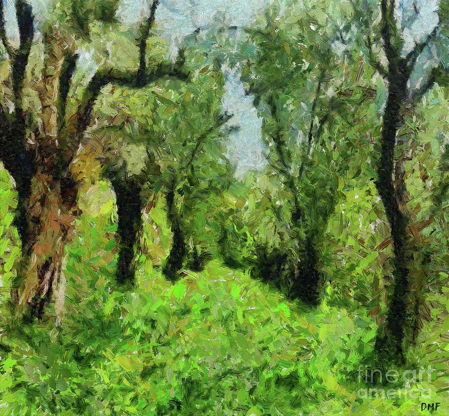 Olive Grove In The Early Spring Painting by Dragica Micki Fortuna
