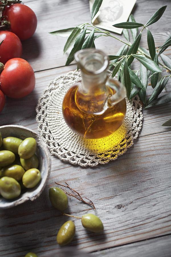 Olive Oil In A Glass Carafe Photograph by Stepien, Malgorzata