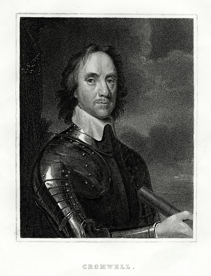 Oliver Cromwell, 1860 Drawing by Print Collector