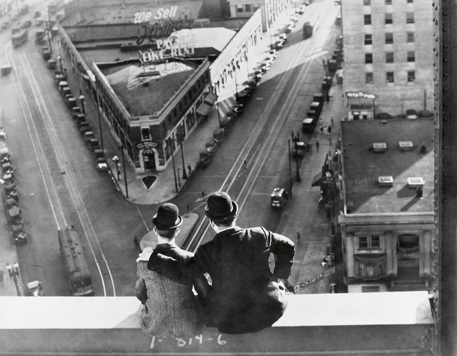 OLIVER HARDY and STAN LAUREL in LIBERTY -1929-. Photograph by Album