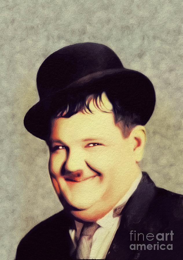 Oliver Hardy, Hollywood Legend Painting by Esoterica Art Agency