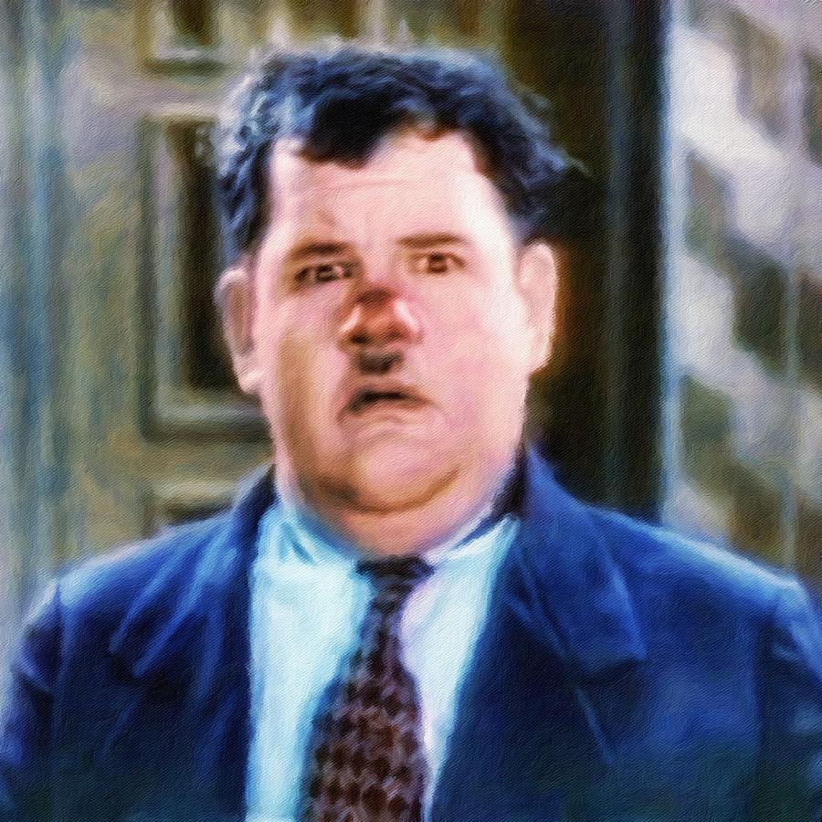 Oliver Hardy Painting - Oliver Hardy, portrait by Vincent Monozlay