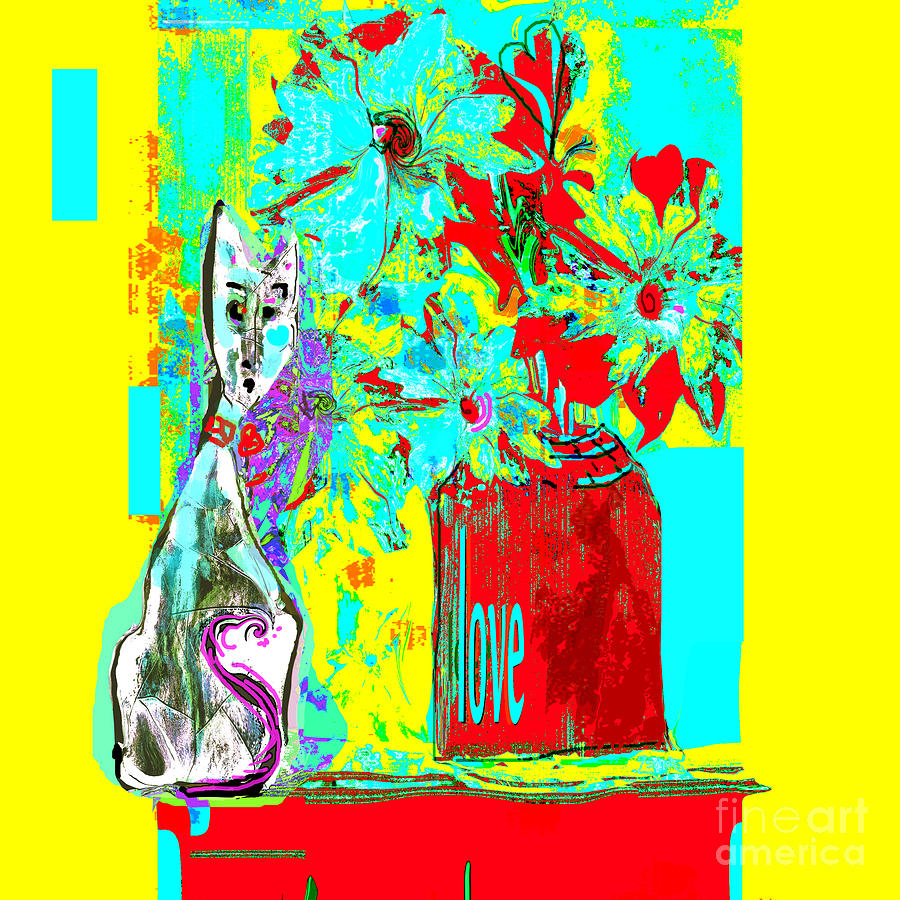 Oliver Weighs the Pros and Cons Mixed Media by Zsanan Studio Oliver Weighs the Pros and Cons Mixed Media by Zsanan Studio