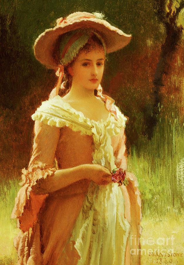 Marcus Stone Painting - Olivia, 1880 by Marcus Stone