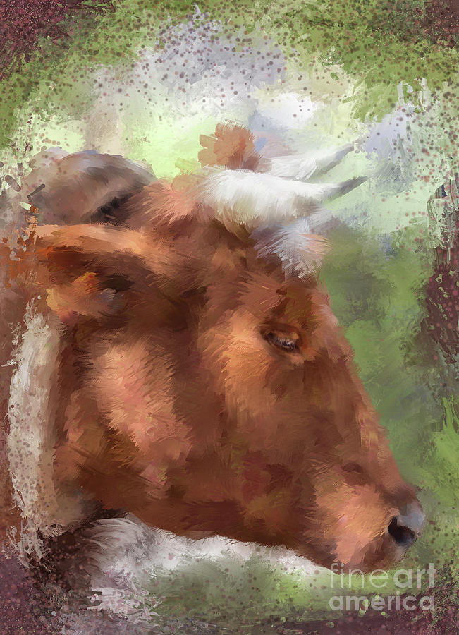 Olly Olly Oxen Digital Art by Lois Bryan