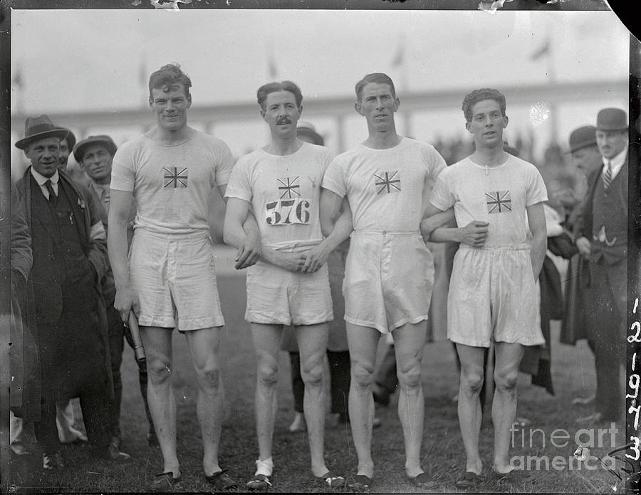 Sports Photograph - Olympian Races Posing For The Camera by Bettmann