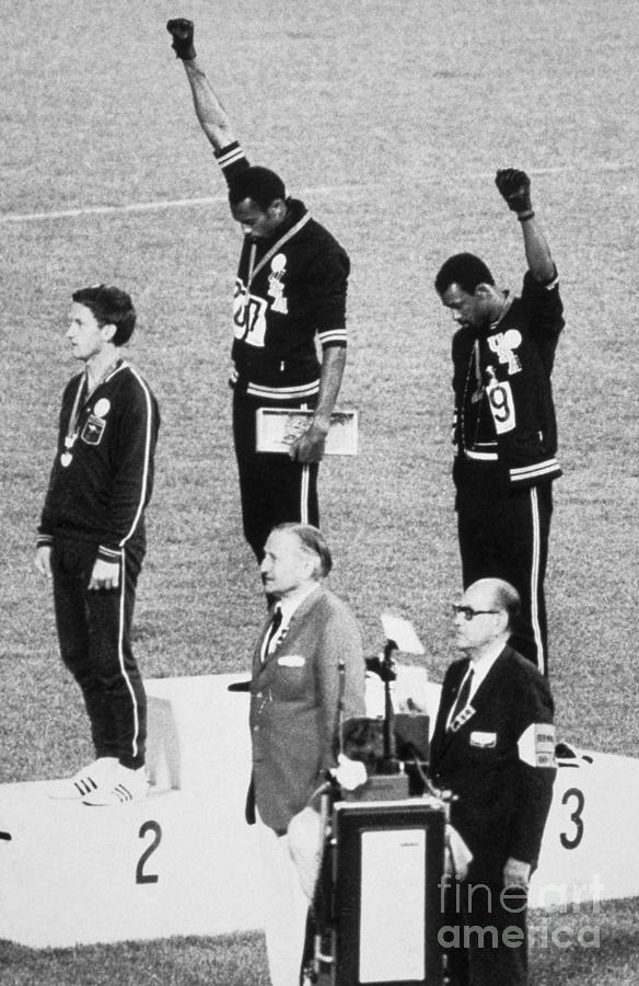 Olympic Atheletes On Podium Photograph by Bettmann