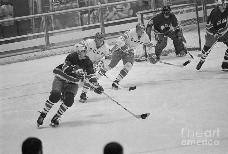 Olympic Ice Hockey Game Photograph by Bettmann