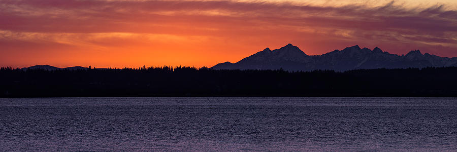 Mountain Photograph - Olympic Mountain Sunset by Brenda Petrella Photography Llc