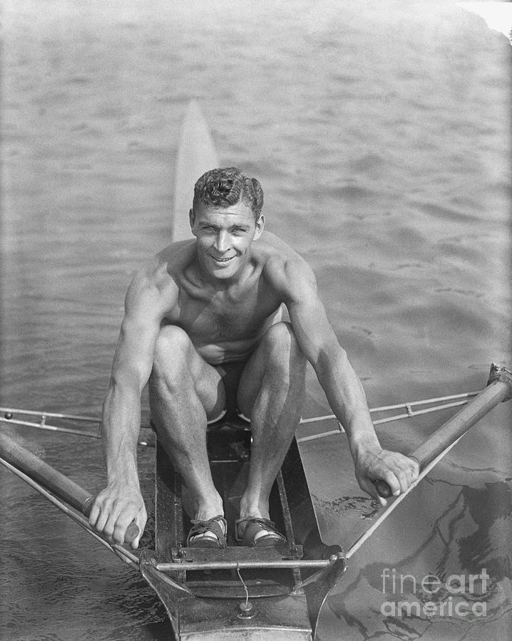 Olympic Sculler William G. Miller Rowing Photograph by Bettmann