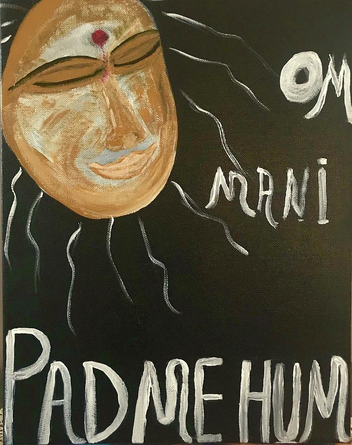 Om Mani Padme Hum Painting by Carol Daniel Faust