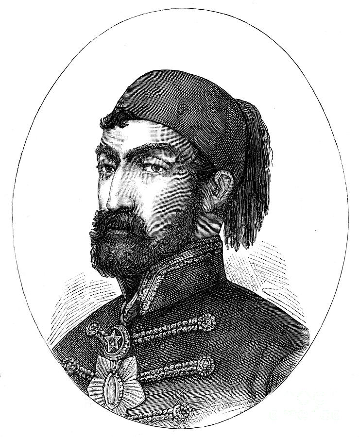 Omar Pasha 1806-1871, Commander Drawing by Print Collector
