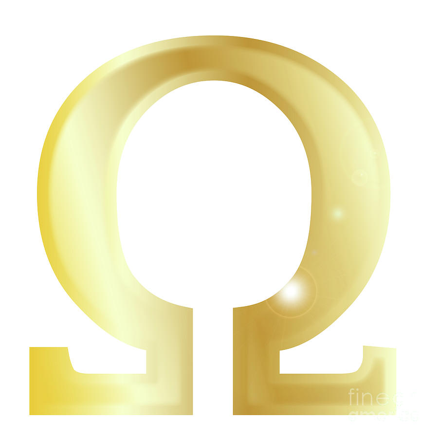 Золотая Омега символ