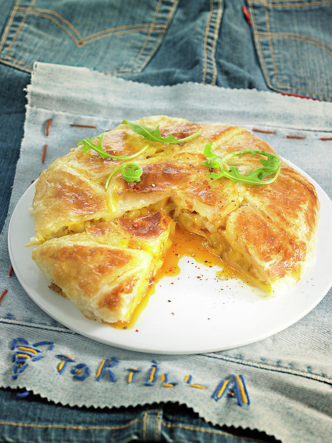 Omelette And Onion Pie Photograph by Lawton