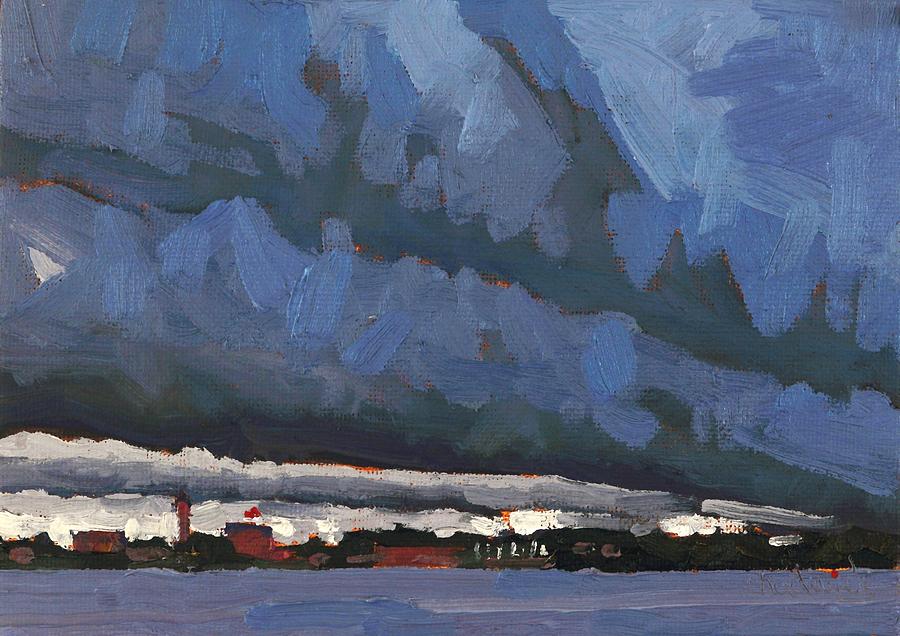 Ominous Kingston Shore Painting by Phil Chadwick