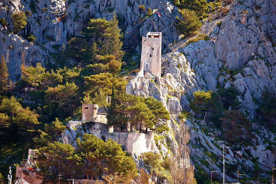 Omis mountain cliff fortress view Photograph by Brch Photography