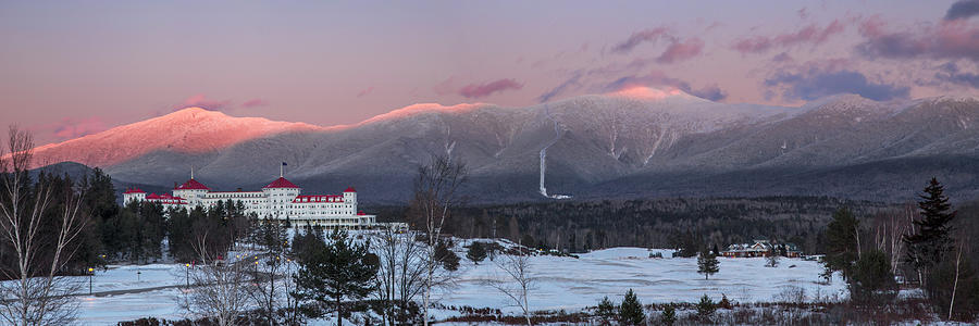 Omni Winter Alpenglow Panorama Photograph by White Mountain Images
