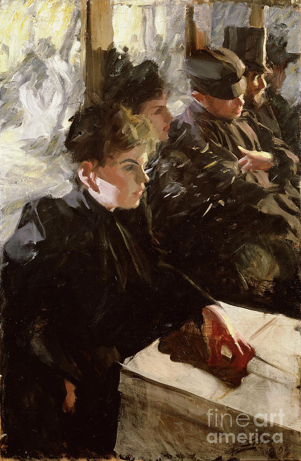 Omnibus I, 1895 Painting by Anders Leonard Zorn