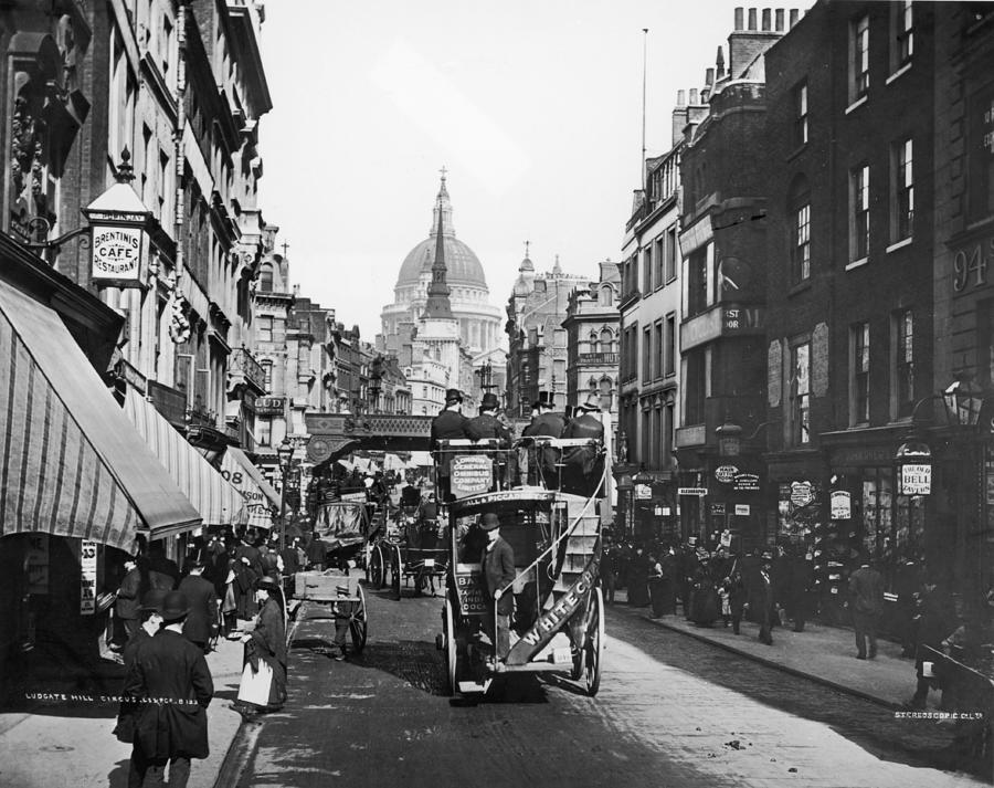Omnibus On Fleet Street Photograph by London Stereoscopic Company