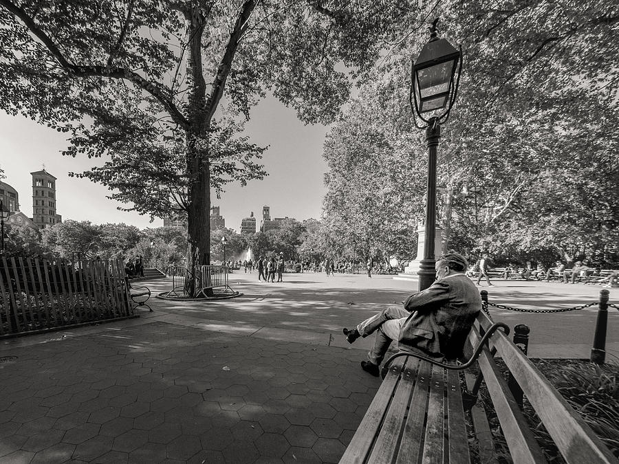 City Photograph - On A Park Bench by Fernando Abreu