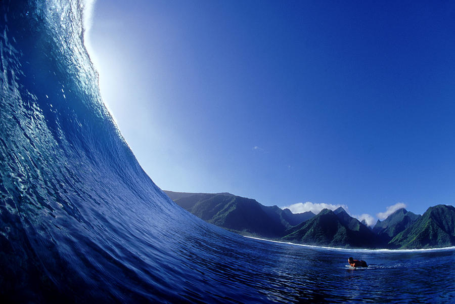 On A Wave Looking Out Teahupoo, Tahiti Photograph by Scott Winer On A Wave Looking Out Teahupoo, Tahiti Photograph by Scott Winer