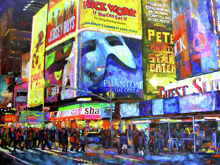 On Broadway Mixed Media by Sarah Ghanooni