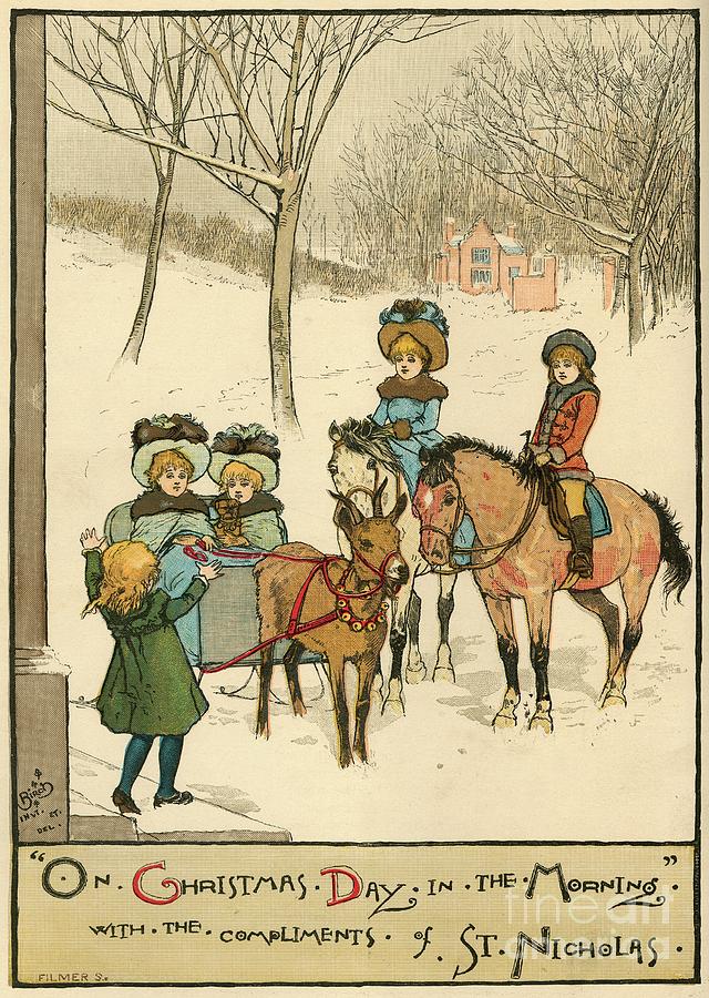 On Christmas Day In The Morning Drawing by Print Collector