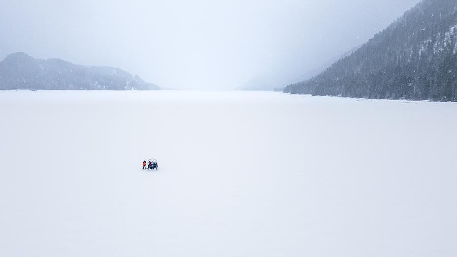On Frozen Lake Photograph by Eser Karadag