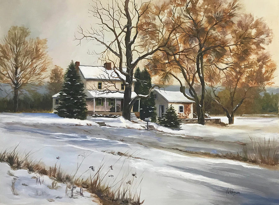 Winter Painting - On Scenic Drive by Diane Hutchinson