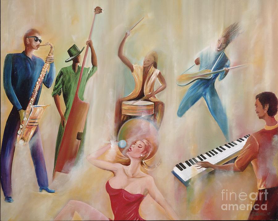 Musical Instrument Painting - On Stage, 2008 by Ikahl Beckford