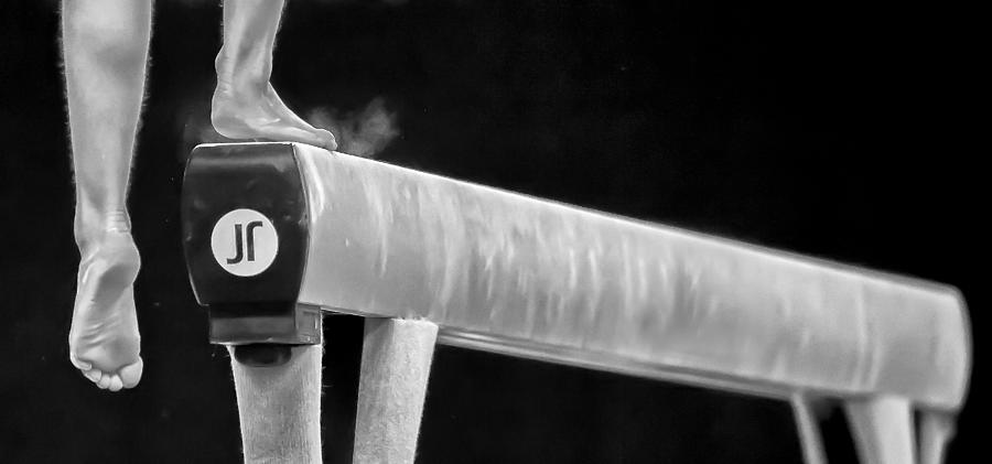 Action Photograph - On The Balance Beam by Els Keurlinckx Action Photograph - On The Balance Beam by Els Keurlinckx