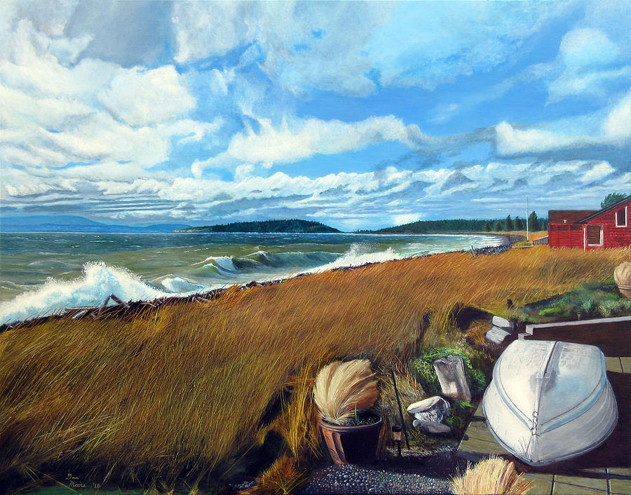 On the Banks by the Sea Painting by Daniel Moore