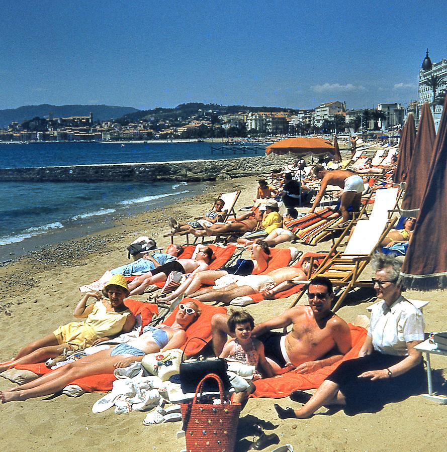 On The Beach In Cannes by Harold Lloyd