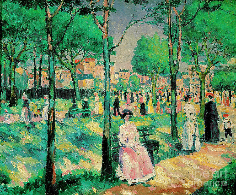 On The Boulevard, 1903. Artist Kazimir Drawing by Heritage Images